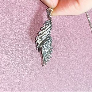 Pandora Retired Angelic Wings Sterling Silver Necklace
